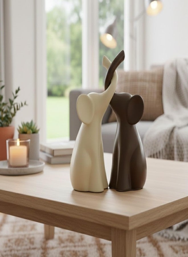 ADAPTIC GROUP for Couple - Elegant Elephant Gifts for Women, Pair of Matte Ceramic Elephants with Premium Gift Box | Wedding for Wife, Elephant Decor - Image 5